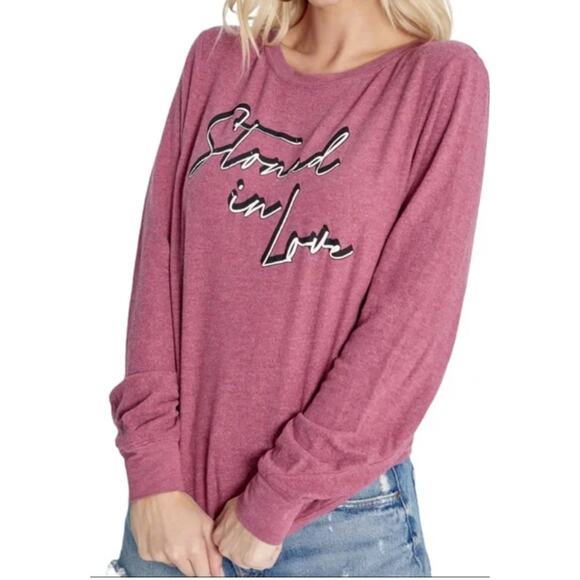 Wildfox Stoned in Love Graphic Baggy Jumper Top size Small - Picture 9 of 9